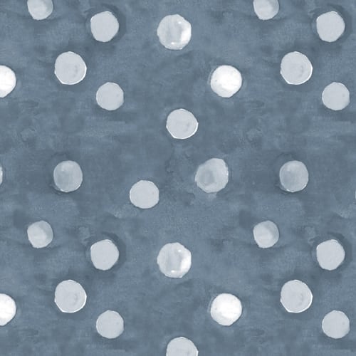 Polka, Indigo | Fabric in Linens & Bedding by Philomela Textiles & Wallpaper