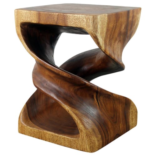 Haussmann® Wood Double Twist End Table 15 x 15 x 20 in High | Tables by Haussmann®