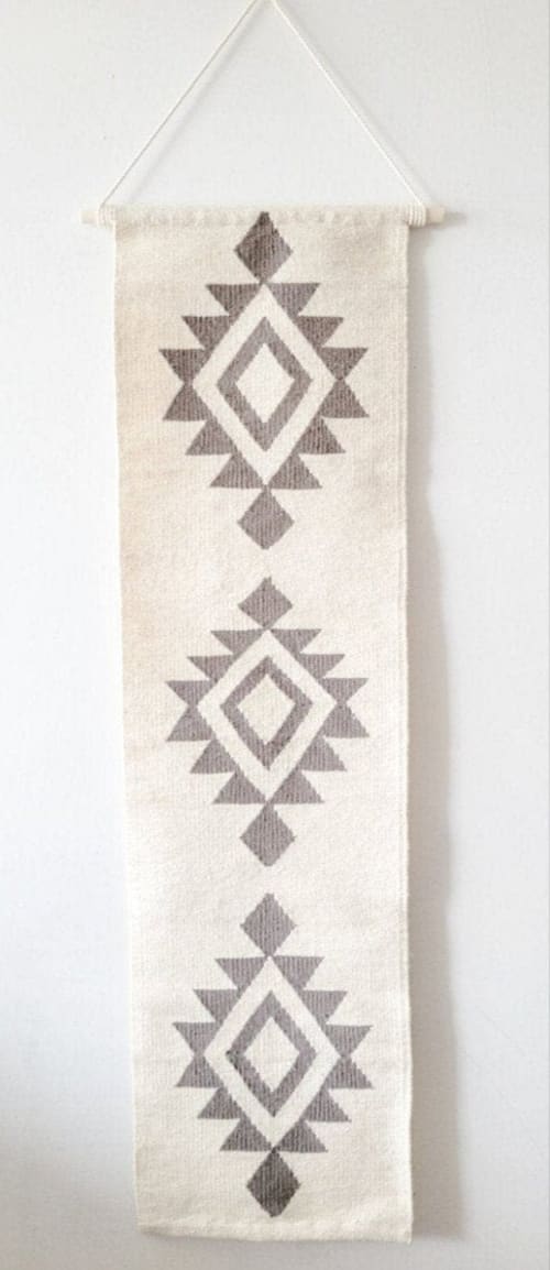 White Bella Handwoven Wall Hanging Tapestry | Wall Hangings by Mumo Toronto Inc
