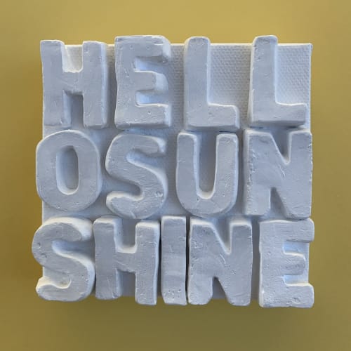 Hello Sunshine 4" x 4" | Mixed Media in Paintings by Emeline Tate
