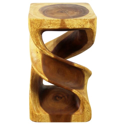 Haussmann® Wood Double Twist Stool Table 12 in SQ x 20 in | Chairs by Haussmann®