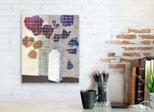 Minimalist Modern Floral | "Many Splendored" | 20x24 inches | Oil And Acrylic Painting in Paintings by Katie Willes