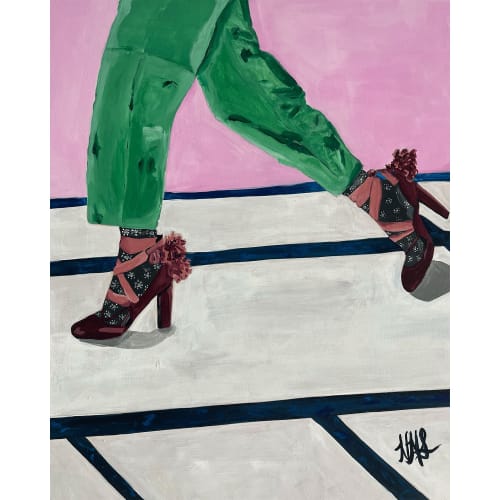 Strut | Oil And Acrylic Painting in Paintings by Nicole Simms