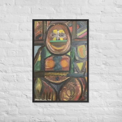 Framed Print - The Guardian - Expressionist Figurative Art | Work by Eman's Gallery