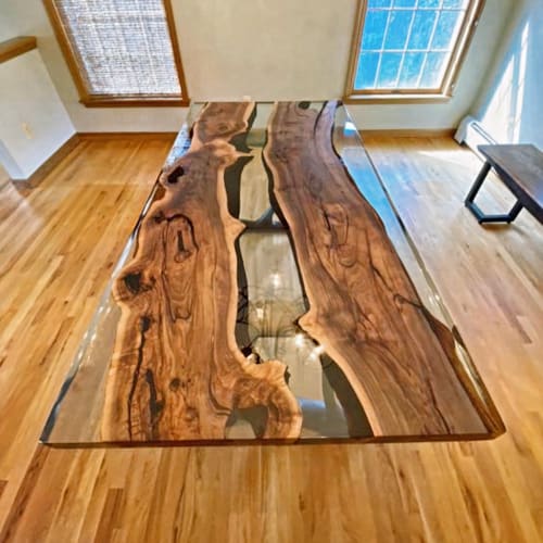 Custom Ultra Clear Epoxy Table | Tables by Ironscustomwood