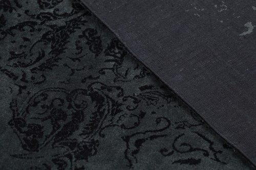 Rug & Kilim’s Modern Classics Rug In Black And Gray With Muted Floral Patterns | Rugs by Rug and Kilim