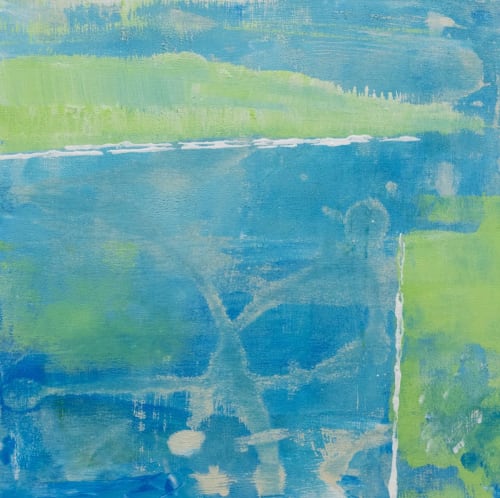 Study in Greens and Blues #4 | Oil And Acrylic Painting in Paintings by Sorelle Gallery