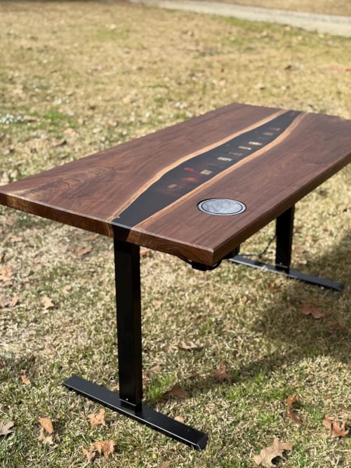 Whiskey cast office desk! | Tables by Pelican State Woodworks