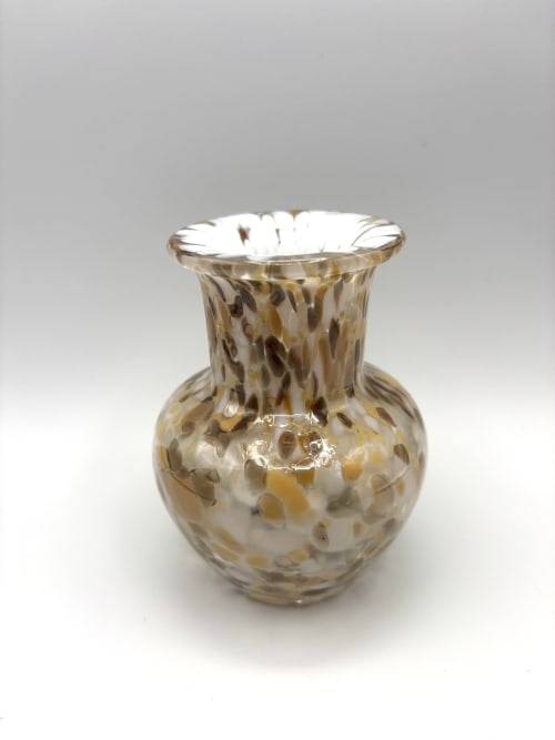 Vintage Crown Small Vase | Vases & Vessels by Tucker Glass and Design`