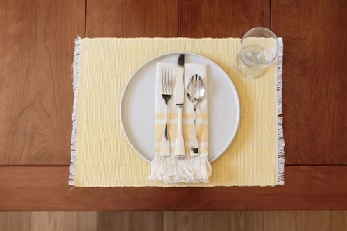 Dining Napkins | Yellow | Linens & Bedding by NEEPA HUT