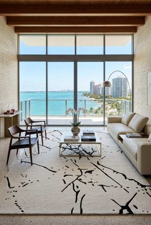 Stunning Wool & Viscose Handmade Area Rug Vulcano | 8 X 10 F | Rugs by KAYMANTA | Luxury Rug Makers