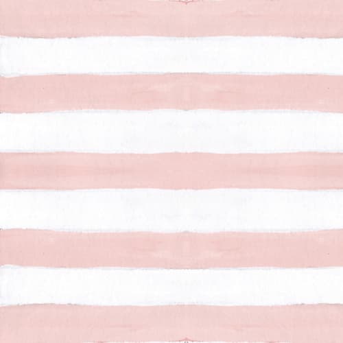 Cabana Stripe No. 2, Peony | Linens & Bedding by Philomela Textiles & Wallpaper
