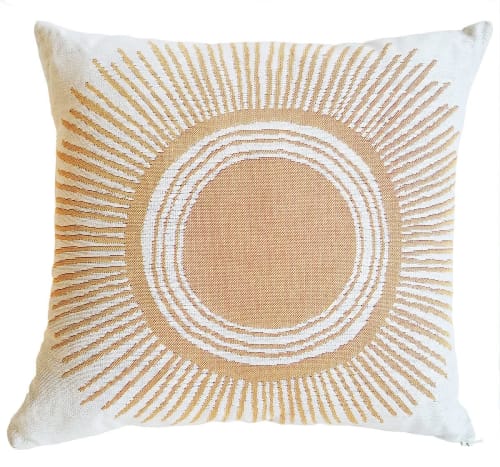 Ebb & Flow Woven Pillow - Sun | Paintings by Claudia Pearson