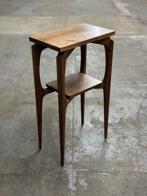 Modern Wood Console Table: Sculptural Entryway Sofa Table, USA made | Decorative Objects by Niaa