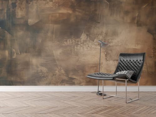Earthy Leather — Luxe Textures Luxury Wallpaper Mural | Wall Treatments by ELLE WALLS
