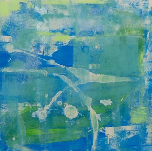 Study in Greens and Blues #3 | Oil And Acrylic Painting in Paintings by Sorelle Gallery