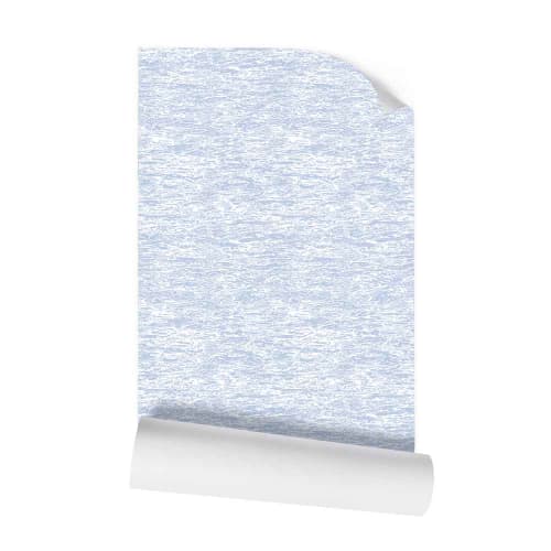 Water - Light Blue on White - Medium Wallpaper Print | Wall Treatments by Sean Martorana