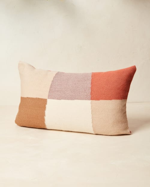 Patchwork Lumbar Pillow - Terracotta | Pillows by MINNA