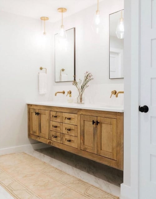 Model #1010 - Custom Floating Bathroom Vanity | Countertop in Furniture by Limitless Woodworking