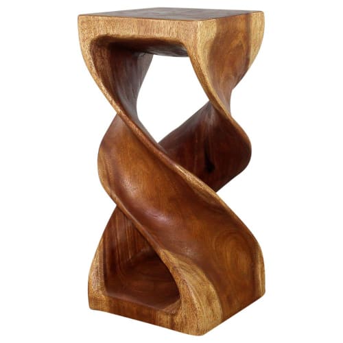 Haussmann® Wood Double Twist Stool Table 12 in SQ x 26 in | Chairs by Haussmann®