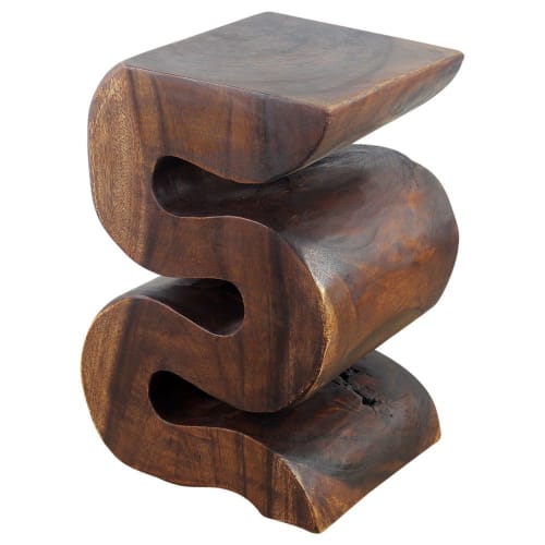 Haussmann® Wood BIG Wave Verve Accent Snake Table 12 x14x20 | Side Table in Tables by Haussmann®
