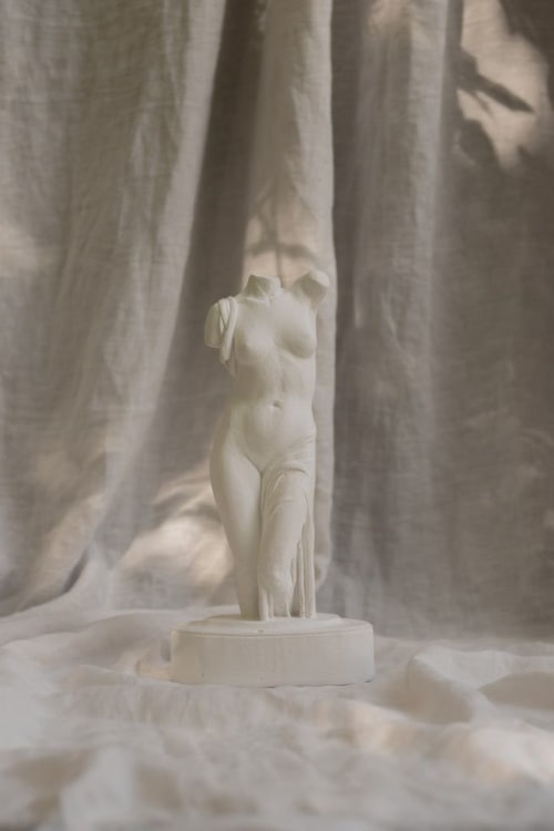 Female Torso Sculpture- White | Sculptures by dellsculpture
