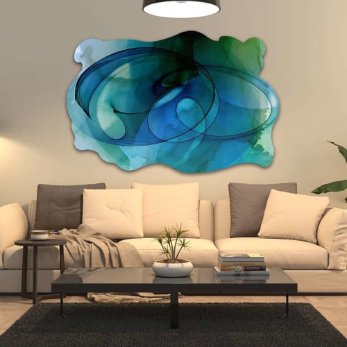 Dark Ocean Shaped High-Gloss Acrylic | Decorative Objects by Unlimited Art Project