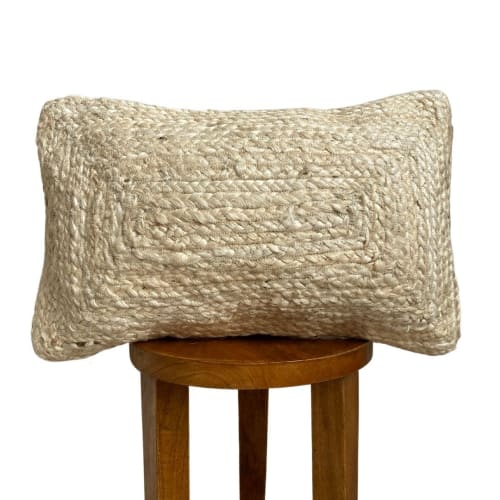 Bali (Natural) Lumbar Pillow Cover | Pillows by Busa Designs