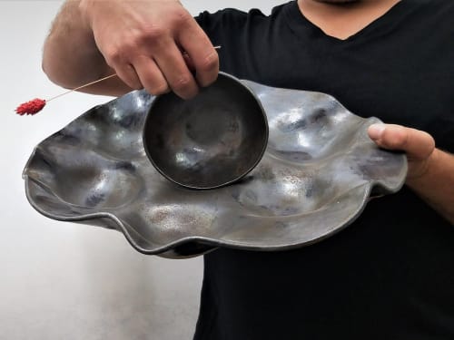 Large Ceramic Serving Platter | Serving Tray in Serveware by YomYomceramic