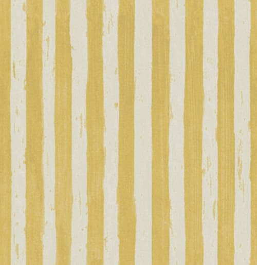 Cobra Stripe, Mustard | Linens & Bedding by Philomela Textiles & Wallpaper