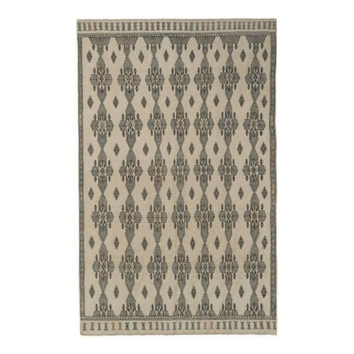 Handwoven Floral Pattern Needlepoint Kids Kilim Rug | Rugs by Vintage Pillows Store