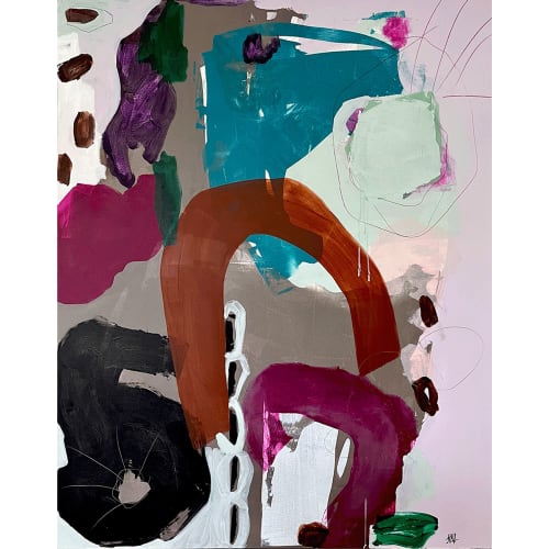Garnet & Ruby | Mixed Media in Paintings by Nicole Simms