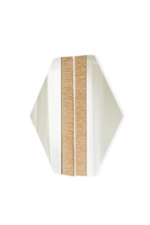 "Aria Raffia" Clear Diamond Reflected Set-Standard Size | Mirror in Decorative Objects by Candice Luter Art & Interiors