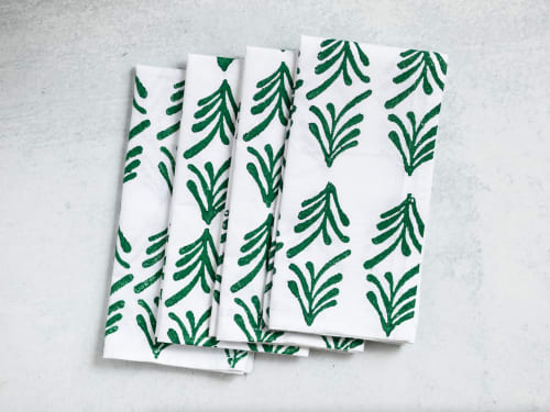 Dinner Napkins (set of 4) - Palmetto, Evergreen | Linens & Bedding by Mended