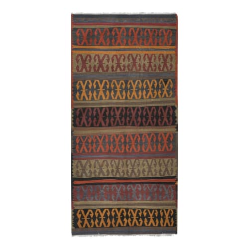 Early 20th Century Wide Konya Kilim Runner for Foyer | Rugs by Vintage Pillows Store