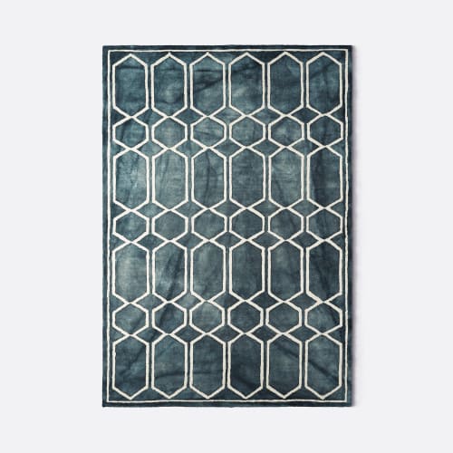 Tie Dye Graphite Ink Rug | Work by District Loom