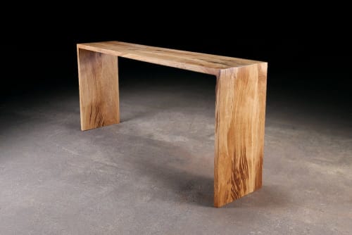 Oak Waterfall Console | Console Table in Tables by Urban Lumber Co.