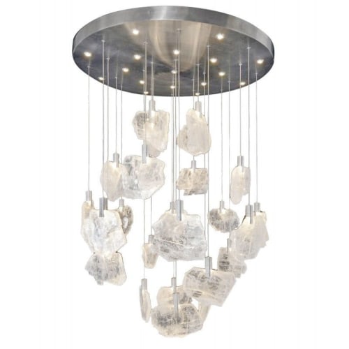 Alan Mizrahi IQ8442 Moonlight Santana Selenite | Chandeliers by Alan Mizrahi Lighting Design