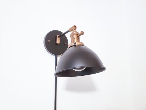 Swing Arm Bedside Dimmable Reading Wall Light - Industrial | Sconces by Retro Steam Works