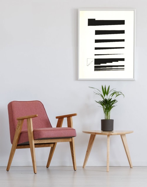 Black and White Minimalist Geometric Art, Simple Minimal | Prints by Capricorn Press