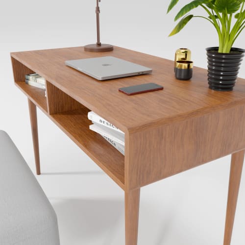 Wooden desk, office table, bureau, mid century modern | Tables by Picwoodwork