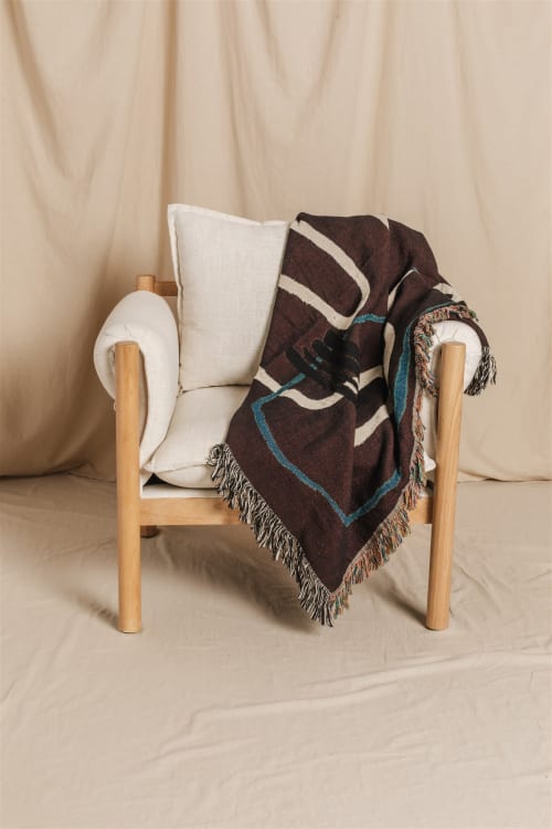 The SOUTHWESTERN Woven Throw Blanket, Earth Tone Accents | Linens & Bedding by Parker Heath | PAR  KER made