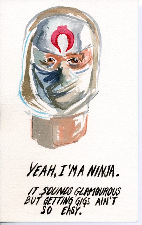 Storm Shadow Confesses- An original Watercolour | Watercolor Painting in Paintings by Eric Farache Artist