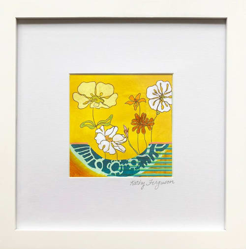 Bouquet | Mixed Media in Paintings by Kathy Ferguson Art