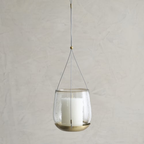 Pebbled Hanging Lantern Large | Pendants by The Collective