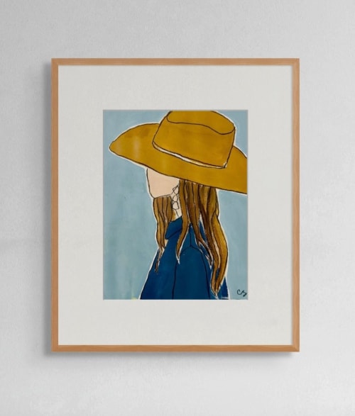 Gossip Cowgirl : The One They're All Talking About | Prints in Paintings by carrie song