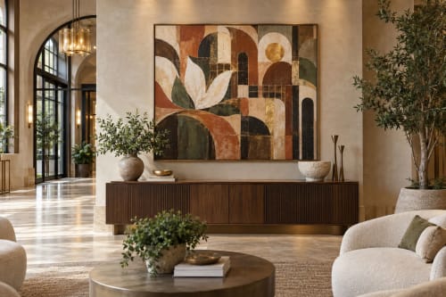 Southern Geometry | Oil And Acrylic Painting in Paintings by Madame A. K. Selestan