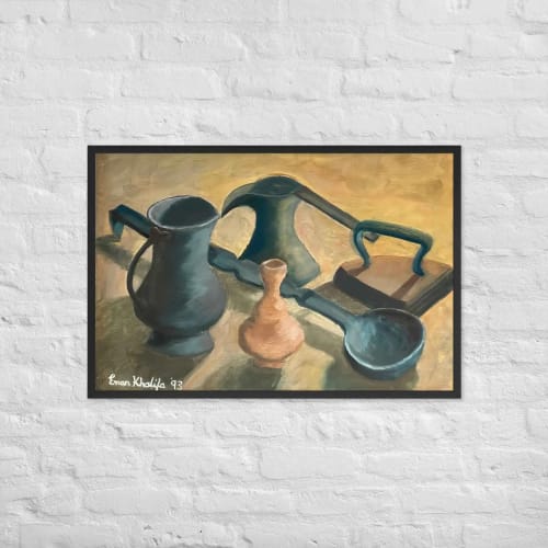 Framed Print - Genesis of Form - Still Life Rustic Vessels | Work by Eman's Gallery