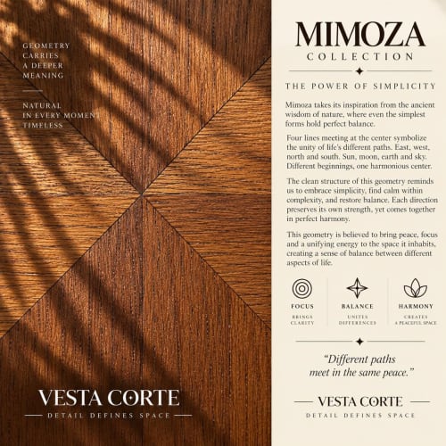 Wall Clock, Geometric Marquetry Decor, Silent Scandinavian Accent | Decorative Objects by Vesta Corte