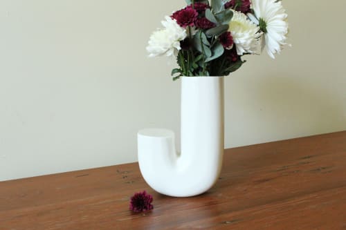 Ceramic Vase | Letter J | Vases & Vessels by Studio Patenaude